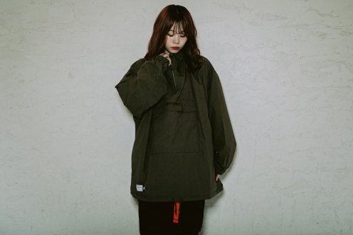 Basic wide anorak parka