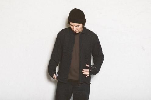 mesh Collared cardigan
