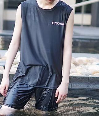 Trun様　ノースリーブ+tシャツ JUMU/トラシャツ一体型ノースリーブTシャツタイプ水着/フロント