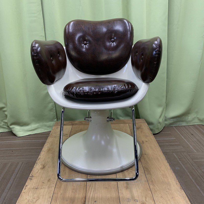 中古】タカラベルモント 『昭和レトロセット椅子リペアー品』丸ベース