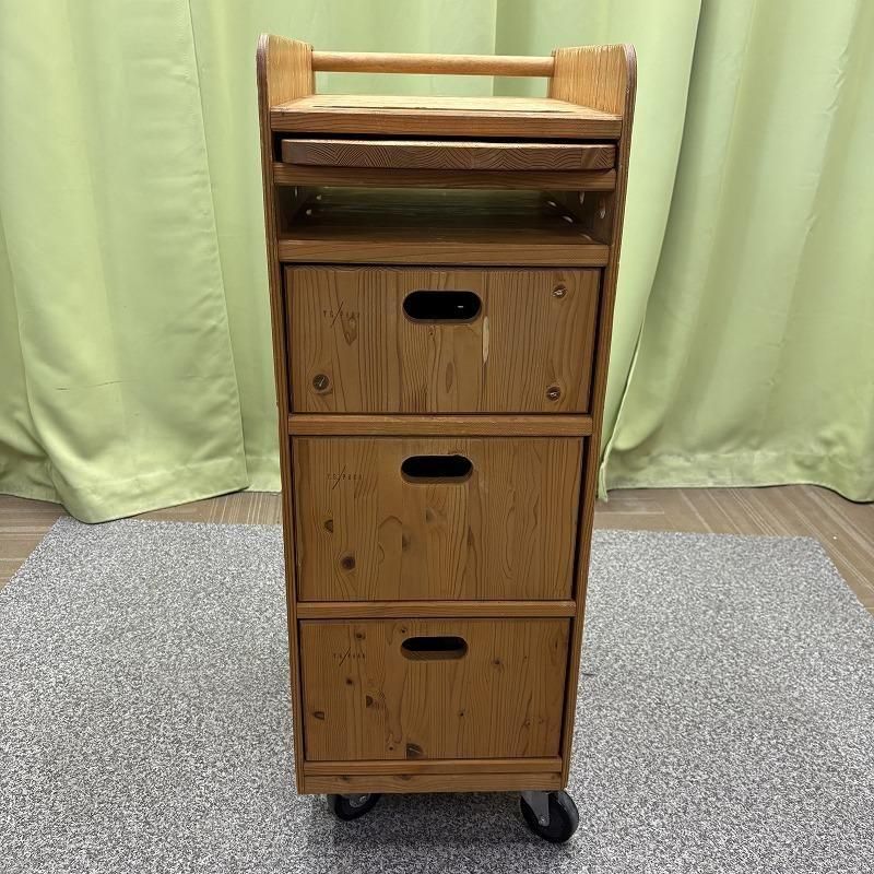 中古】ワイエスパーク ワゴン『 ウッドワゴンYS-F10 』 - 美容機器