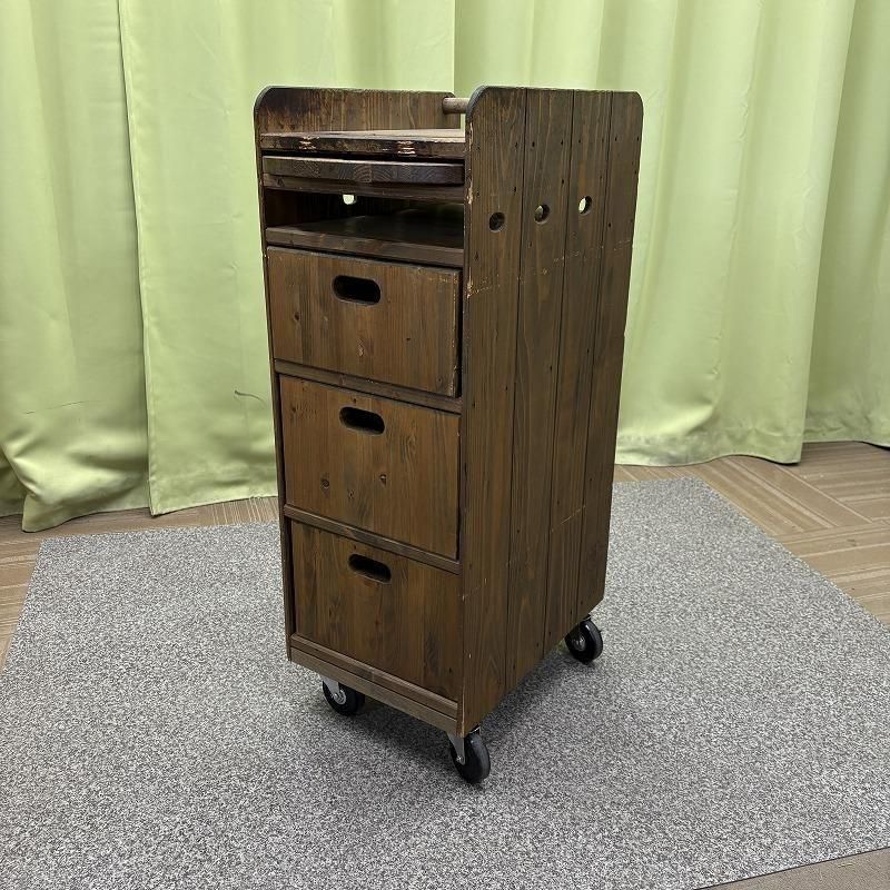 中古】ワイエスパーク ワゴン『 ウッドワゴンYS-F10 』 - 美容