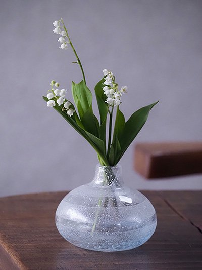 お祝におすすめ！　花ほうろオリジナルカラーガラス花器