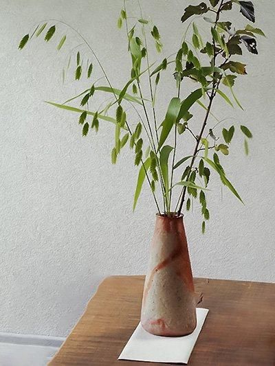 ファッション人気ブランドランキング 横山直樹の緋襷（ひだすき）花入れ | 備前焼作家の特別作品 花瓶・フラワースタンド