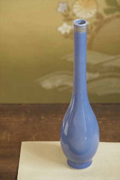 F6)　花瓶　一輪挿し　鶴　ツル