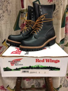 RED WING 699 Logger Boots Size 8D - USED VINTAGE CLOTHING GASOLINE WEB  SHOPPING