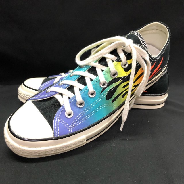 CONVERSE CT70 Flames Pattern Low Cut Canvas Shoes Size 10 about 28.5cm -  USED VINTAGE CLOTHING GASOLINE WEB SHOPPING