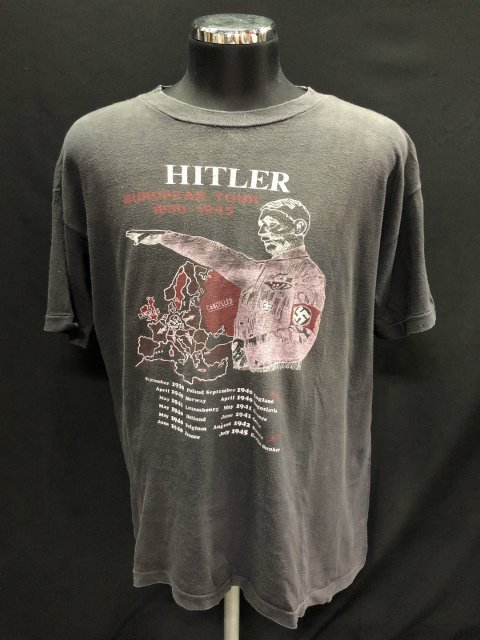 Adolf Hitler EUROPEAN Tour Tee Shirt Size about XXL - USED VINTAGE ...