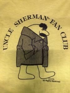ピンク Tシャツ UNCLE SHERMAN FAN CLUB 1976 Vintage 70s Uncle Sherman Flasher T Shirt Lewd Shia Laboeuf