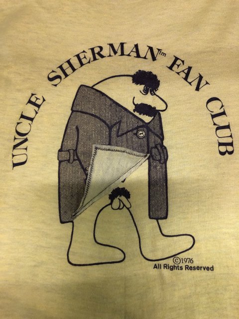 UNCLE SHERMAN FAN CLUB Binder Neck Tee Shirt Size XL - USED 