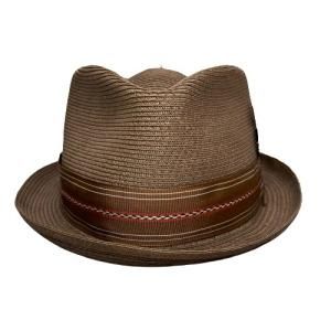 GREENSPAN'S Pinzano Straw Hat Size 7 3/8 59cm - USED VINTAGE