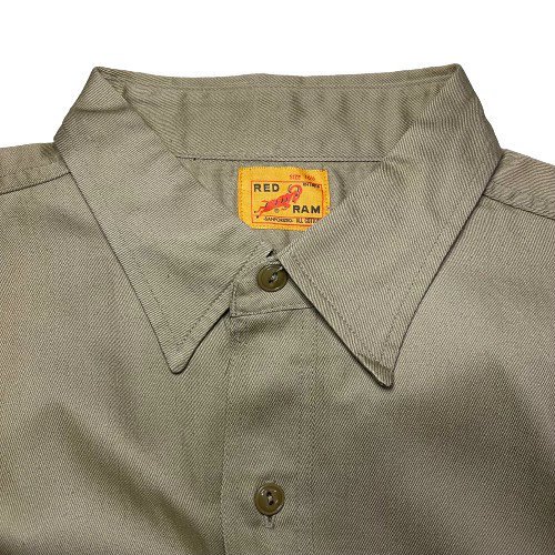 RED RAM Cotton Twill L/S Work Shirt Size 16 1/2 - USED VINTAGE 