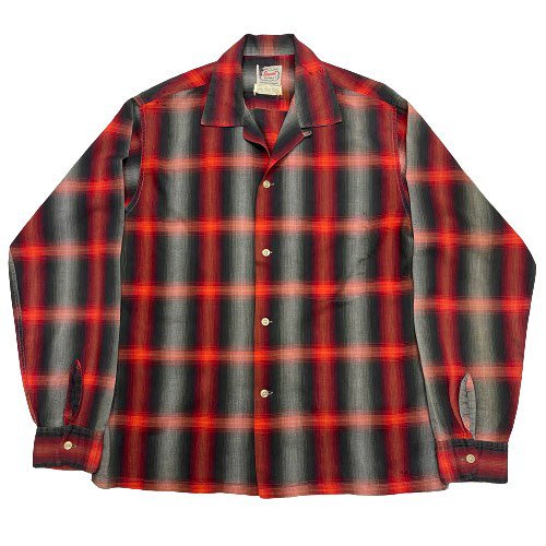 Brent Cotton Shadow(Hombre)(Ombre) Check L/S Open Collar Shirts ...