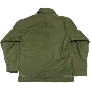 US NAVY A-2 Deck Jacket with Stencil Size M - USED VINTAGE ...