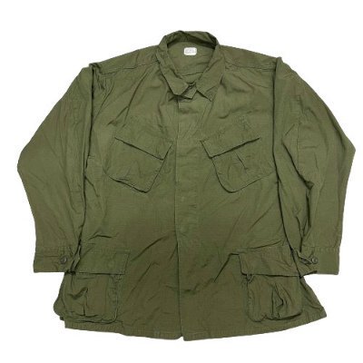 US ARMY Jungle Fatigue Jacket RIP STOP 4th Size XL-Regular - USED VINTAGE  CLOTHING GASOLINE WEB SHOPPING