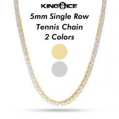 King Ice 󥰥 ͥå쥹 5mm ƥ˥ 塼ӥå륳˥ Single Row Tennis Chain
