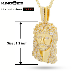 King Ice×Notorious B.I.G. キングアイス×ノトーリアス B.I.G. ネックレス ゴールド Biggie Jesus Necklace (1.2inch)