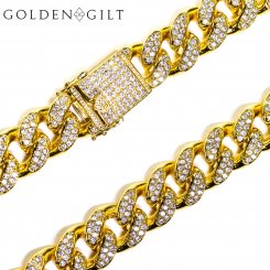 Golden Gilt / Design by TSS ゴールデンギルト マイアミキューバンチェーン ネックレス ゴールド 