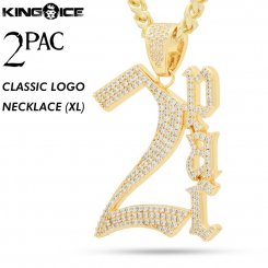 2PAC×King Ice キングアイス トゥーパック ロゴ ネックレス ゴールド 2PAC CLASSIC NECKLACE (XL)