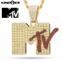 MTV x King Ice キングアイス エムティービー ロゴ ネックレス ゴールド  Logo Pendant