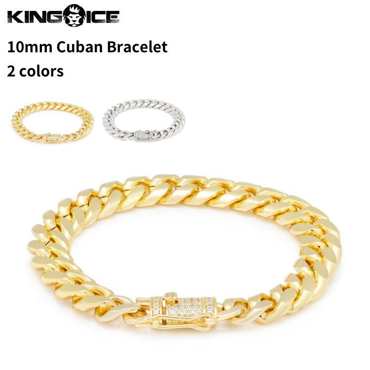 King Ice 󥰥 ֥쥹å ޥߥ塼Х󥫡֥ 10mm Miami Cuban Bracelet