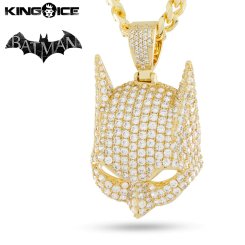 King Ice×Batman キングアイス バットマン カウル マスク ネックレス ゴールド Batman Cowl Necklace