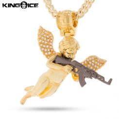 King Ice キングアイス アークエンジェル モチーフ ネックレス ゴールド Archangel of Reprisal Necklace