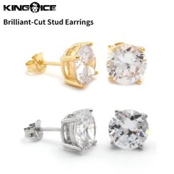 King Ice キングアイス ブリリアントカット スタッド ピアス イヤリング Brilliant-Cut Stud Earrings