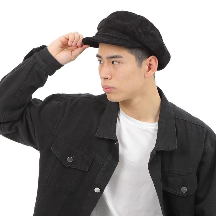 USA製ニューヨークハット新品Suede Spitfireスウェード黒 L米国製 ニューヨークハットUSA製Suede Spitfireスエード革製Rust XL