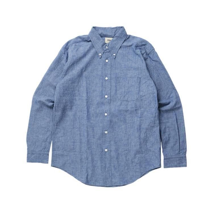 FOB FACTORY եӡեȥ꡼ Ĺµ ֥졼 ܥ󥷥  F3501 CHAMBRAY B.D SHIRT