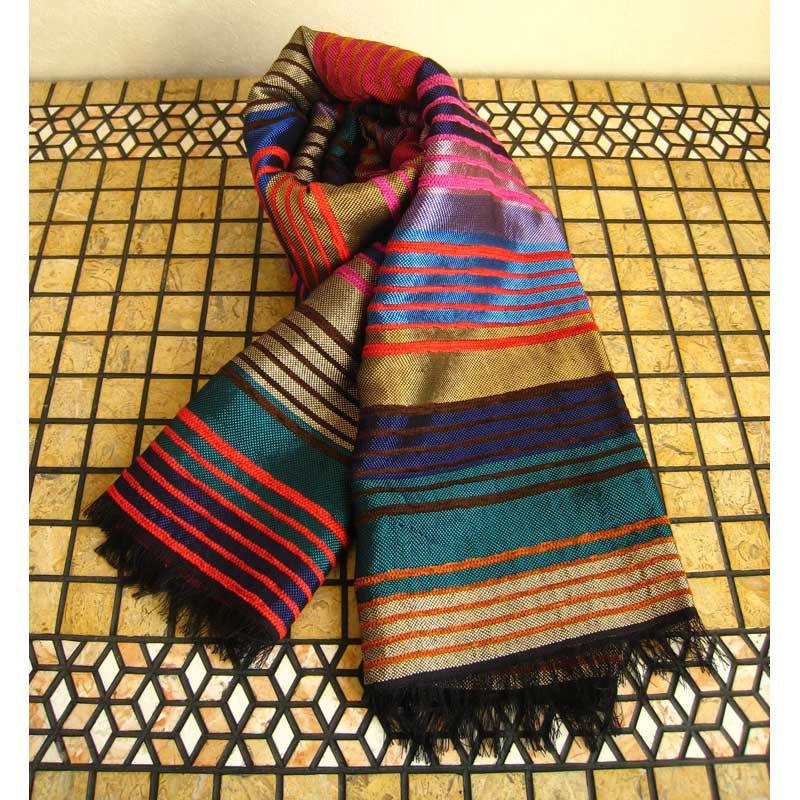 ベジタブルシルクの手織りストール モロッコ製 - 輸入雑貨の通販ショップ - Y's Fun World - 楽しい！エコフレンドリー！