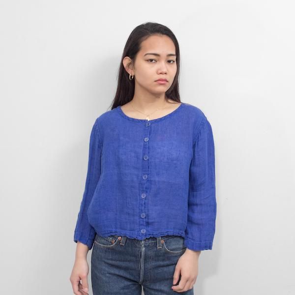 レディース] FLAX リネン トップス ブルー [フラックス