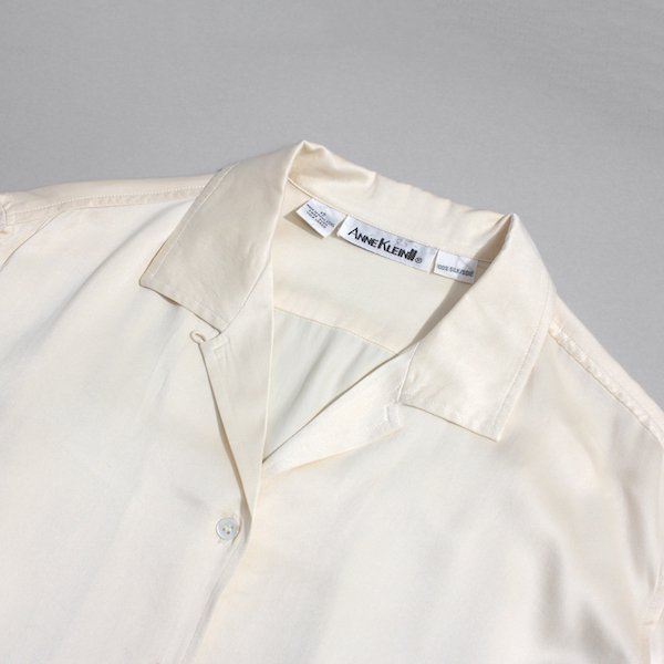 Sautum by mericca] レディース 90's オーバーサイズ シルクシャツ 