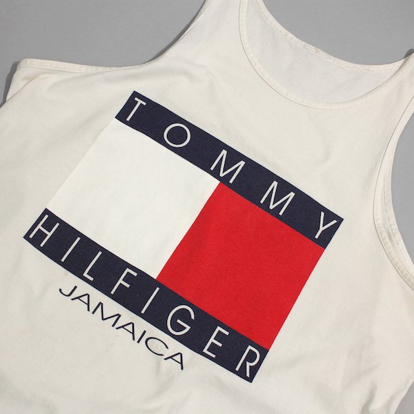 90's トミーヒルフィガー ビッグロゴタンクトップ ブート?? [TOMMY