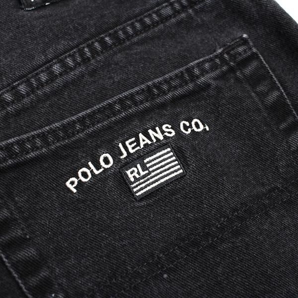90's ポロジーンズ ブラックデニム バギーパンツ [POLO JEANS Co 90's ポロジーンズ ブラックデニム バギーパンツ [POLO JEANS Co