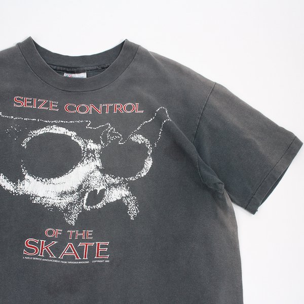 80's USA製 ヴィンテージ スラッシャー SEIZE CONTROL OF THE SKATE T 