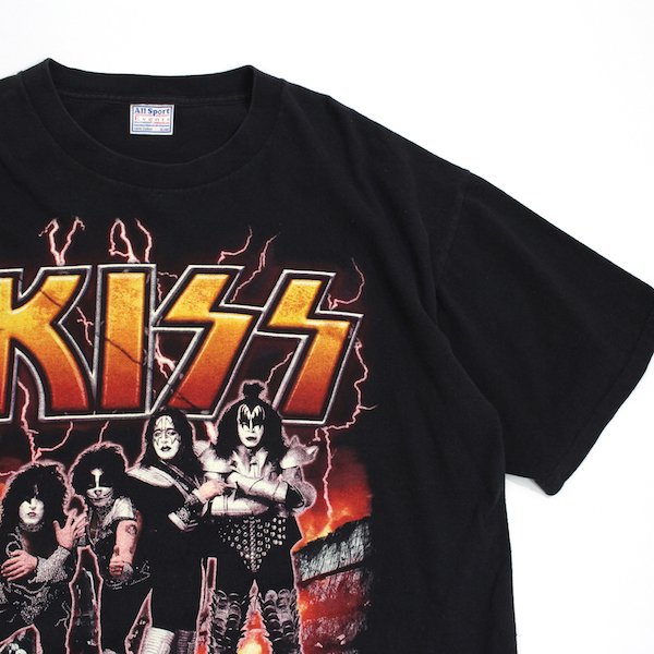 2000年 KISS ツアーTシャツ ロックT キッス ブラック - レディース 