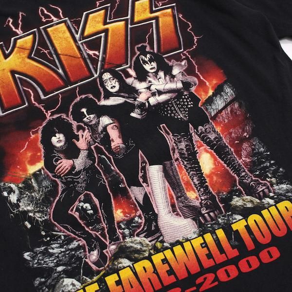 2000年 KISS ツアーTシャツ ロックT キッス ブラック - レディース