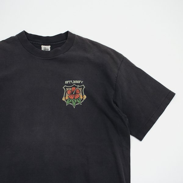 90's USA製 オールド ステューシー Tシャツ トロピカルフラワー