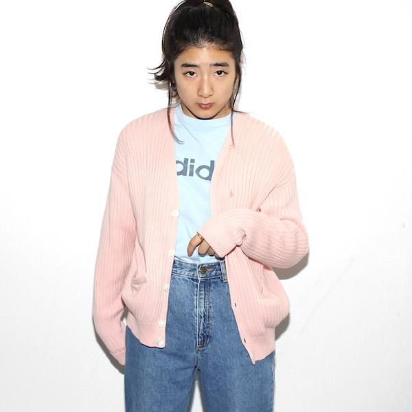 Sautum By Mericca レディース 90 S ポロスポーツ コットンニットカーディガン ピンク Polo Sport レディース 渋谷古着屋 通販 Mericca Webストア