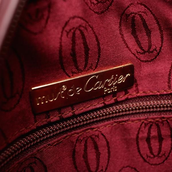 Cartier カルティエ ショルダーバッグ ヴィンテージ ボルドー 極 美品 CARTIER カルティエ ヴィンテージ マストライン カーフ