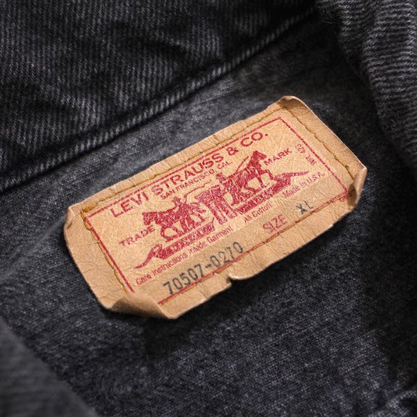 【usa製】LEVI'S 70507 0270 ブラックデニムジャケット