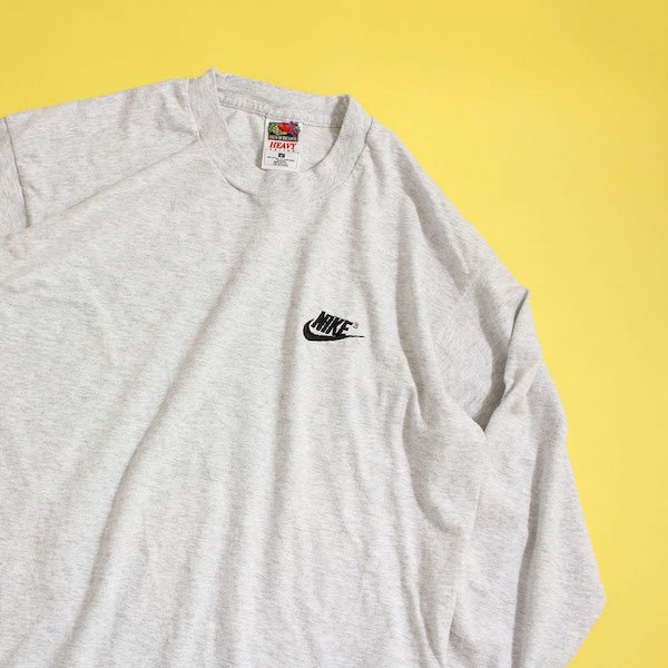 90's USA製 ナイキ ブート ロゴ ロンTee グレー [NIKE] - レディース