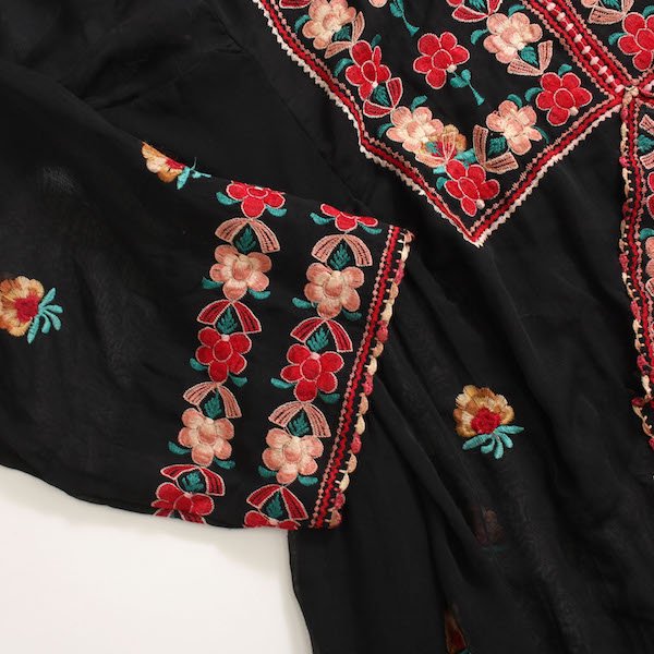 レディース] 70's~ ヴィンテージ バロチドレス ブラック 刺繍 ...