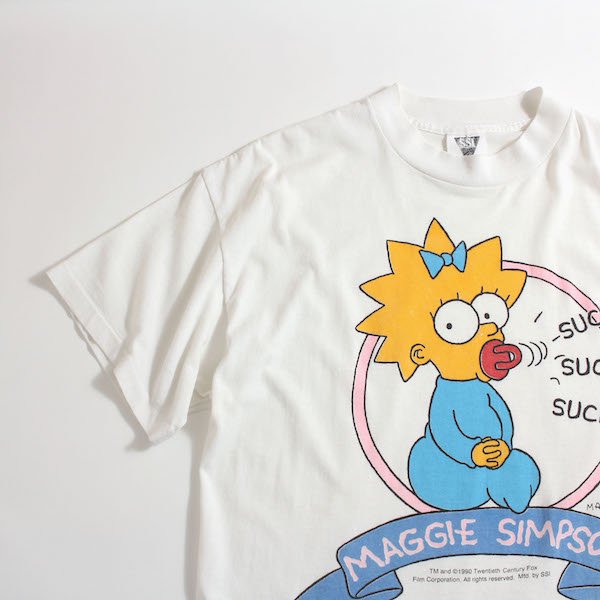 90's USA製 ザ・シンプソンズ マギー Tシャツ ホワイト L [The