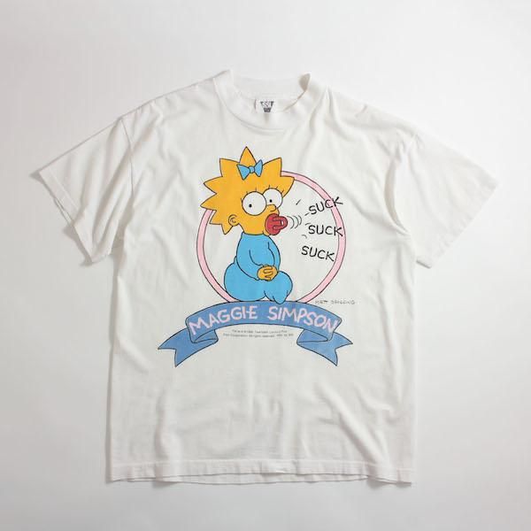 90's USA製 ザ・シンプソンズ マギー Tシャツ ホワイト L [The