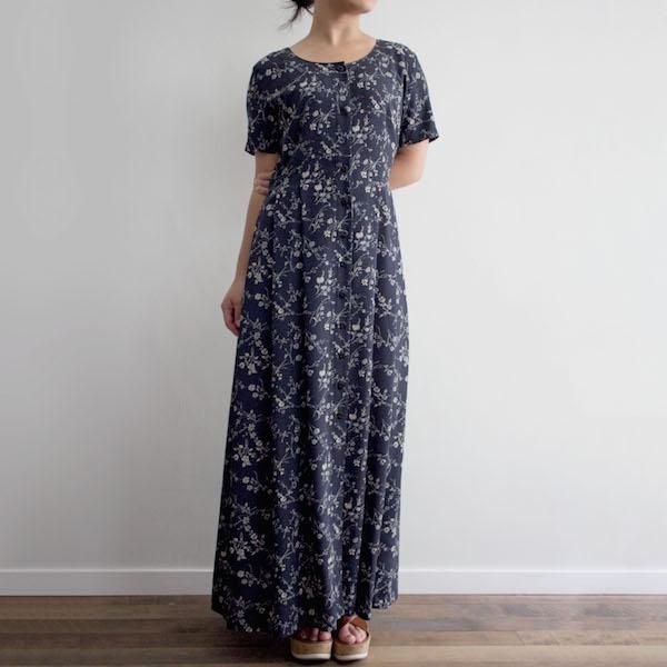 レディース 90 S 小花柄ワンピース ネイビー 2250 6 レディース 渋谷古着屋 通販 Mericca Webストア