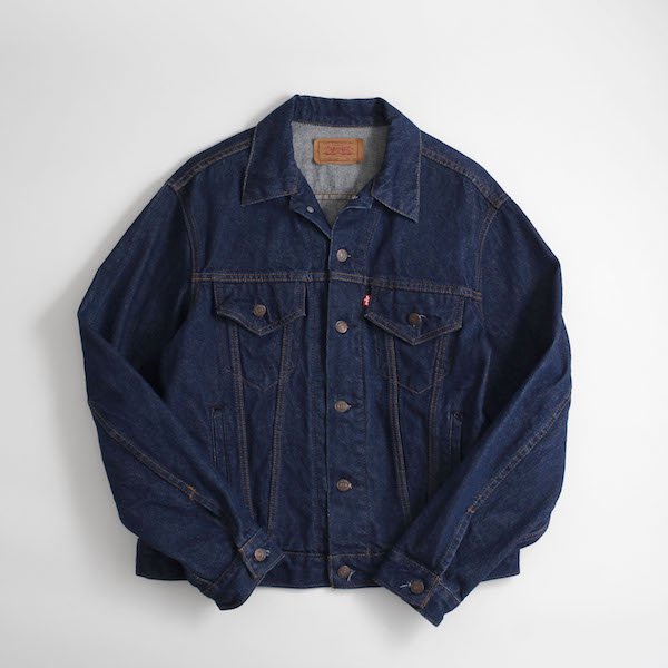 80's リーバイス ビッグシルエット デニムジャケット 濃紺 44R [Levi's