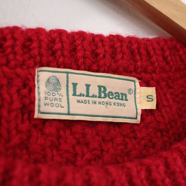 レディース] 80's ヴィンテージ L.L.Bean ポケット付き ケーブルニット