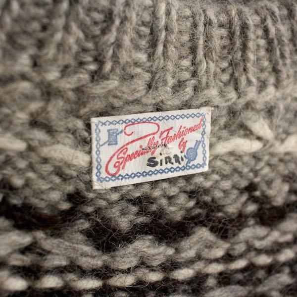 レディース] 70's ヴィンテージ ノルディックセーター グレー